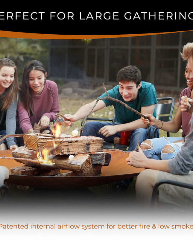 Corten Steel Fire Pit, Bowl, Water Bowl*, and Planter Bowl