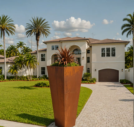 Corten Steel Tapered Planter