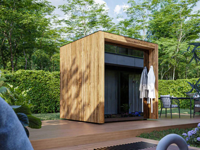 ThermaSol Fortis Fully-Assembled 4-Person Outdoor Sauna Cabin [Made-To-Order] [14-FORTIS] (SAK35896)