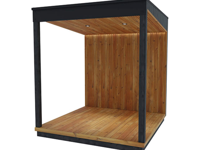 ThermaSol Nordic Misty Outdoor Fully-Assembled Wood Terrace [Made-To-Order] [14-KIR-3654/55] (SAK76490)