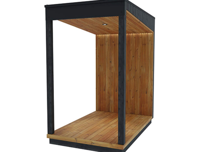 ThermaSol Nordic Misty Outdoor Fully-Assembled Wood Terrace [Made-To-Order] [14-KIR-3654/55] (SAK76490)