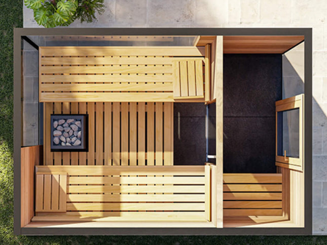 ThermaSol Ombra Fully-Assembled 5-Person Outdoor Sauna Cabin [Made-To-Order] [14-OMBRA] (SAK63017)