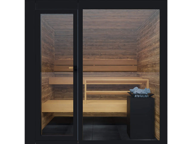 ThermaSol Spectra 4-Person Fully-Assembled Outdoor Sauna Cabin [Made-To-Order] [14-SPECTRA] (SAK46921)