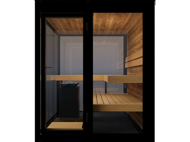 ThermaSol Vue 4-Person Outdoor Mirrored Glass Sauna [Made-To-Order] [14-VUEDL/R] (SAK84963)