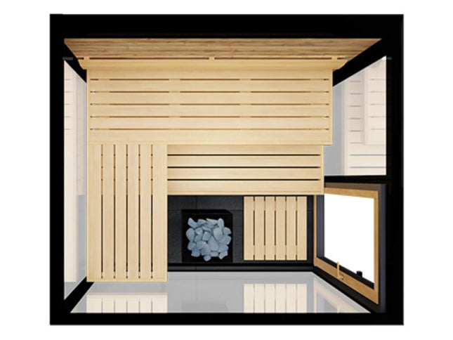 ThermaSol Vue 4-Person Outdoor Mirrored Glass Sauna [Made-To-Order] [14-VUEDL/R] (SAK84963)