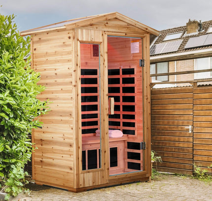 Thermora 2-Person Outdoor Infrared Sauna With Bluetooth Audio And LED Lighting