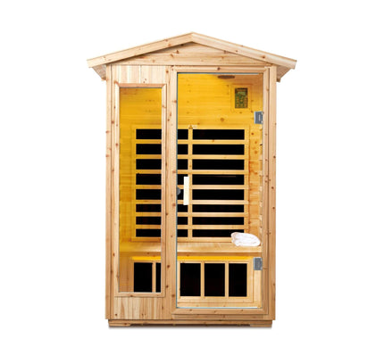 Thermora 2-Person Outdoor Infrared Sauna With Bluetooth Audio And LED Lighting