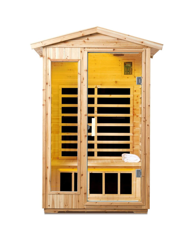 Thermora 2-Person Outdoor Infrared Sauna With Bluetooth Audio And LED Lighting