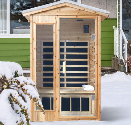 Thermora 2-Person Outdoor Infrared Sauna With Bluetooth Audio And LED Lighting
