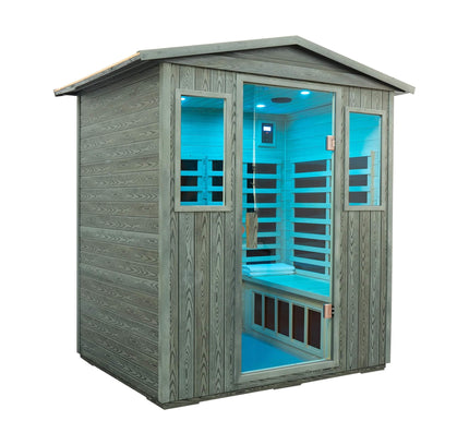 Thermora 4-Person Full-Spectrum Low EMF Carbonized Composite Infrared Sauna Room With Bluetooth Speakers (SAK70182)