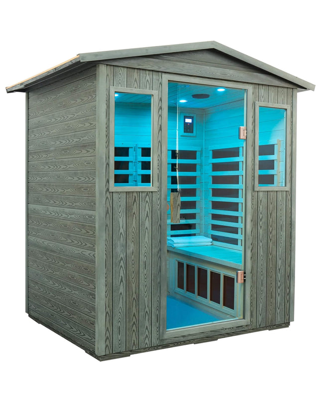 Thermora 4-Person Full-Spectrum Low EMF Carbonized Composite Infrared Sauna Room With Bluetooth Speakers (SAK70182)