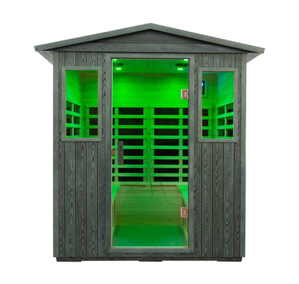 Thermora 4-Person Full-Spectrum Low EMF Carbonized Composite Infrared Sauna Room With Bluetooth Speakers (SAK70182)