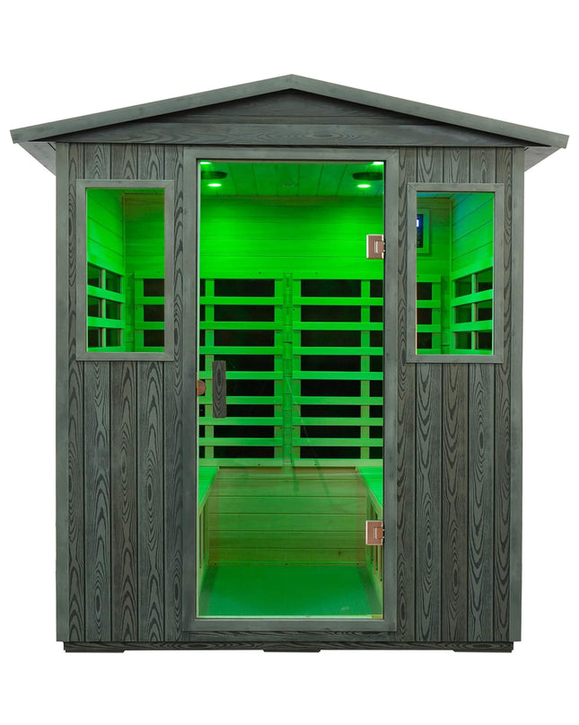 Thermora 4-Person Full-Spectrum Low EMF Carbonized Composite Infrared Sauna Room With Bluetooth Speakers (SAK70182)