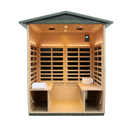 Thermora 4-Person Full-Spectrum Low EMF Carbonized Composite Infrared Sauna Room With Bluetooth Speakers (SAK70182)