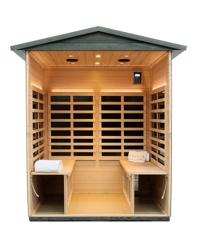 Thermora 4-Person Full-Spectrum Low EMF Carbonized Composite Infrared Sauna Room With Bluetooth Speakers (SAK70182)