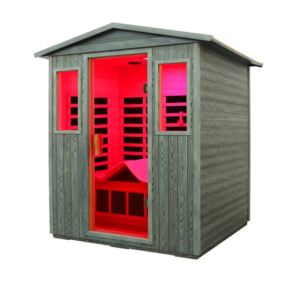 Thermora 3-Person Full-Spectrum Low EMF Carbonized Composite Infrared Sauna Room With Bluetooth Speakers