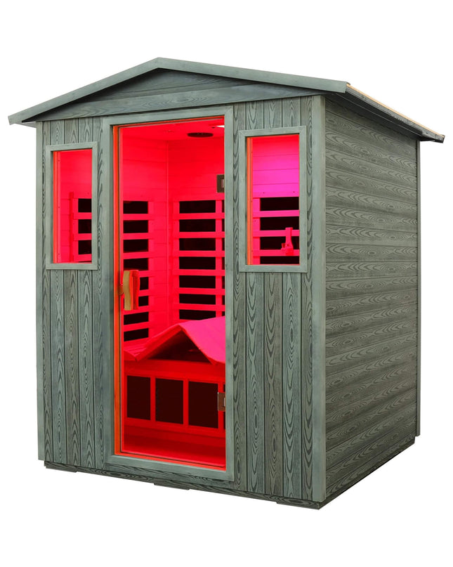Thermora 3-Person Full-Spectrum Low EMF Carbonized Composite Infrared Sauna Room With Bluetooth Speakers