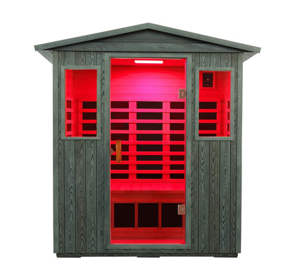 Thermora 3-Person Full-Spectrum Low EMF Carbonized Composite Infrared Sauna Room With Bluetooth Speakers