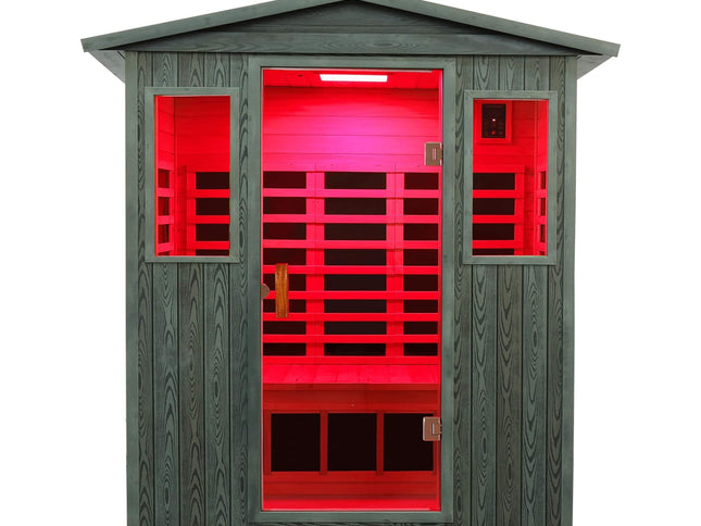 Nivea 3-Person Full-Spectrum Low EMF Carbonized Composite Infrared Sauna Room With Bluetooth Speakers [Made-To-Order] (SAK85120)