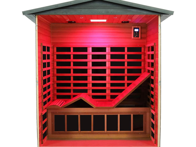Nivea 3-Person Full-Spectrum Low EMF Carbonized Composite Infrared Sauna Room With Bluetooth Speakers [Made-To-Order] (SAK85120)