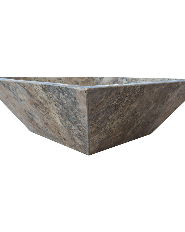 Silver Travertine Natural Stone Fire Pit