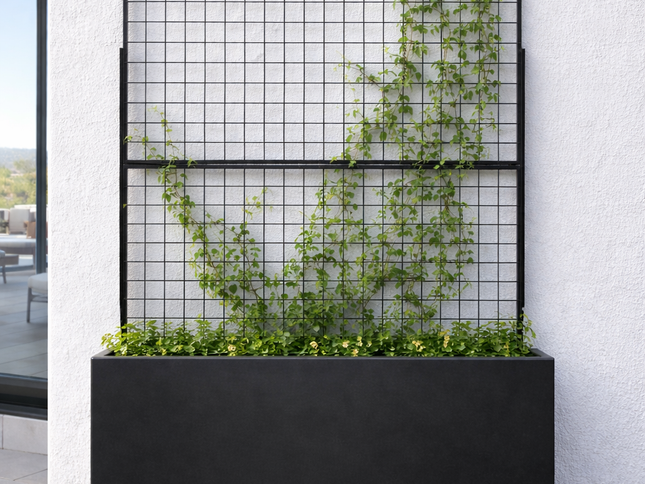 Steel Edge Planter with Trellis - FREE SHIPPING!