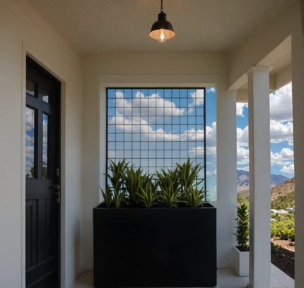 Steel Edge Planter with Trellis