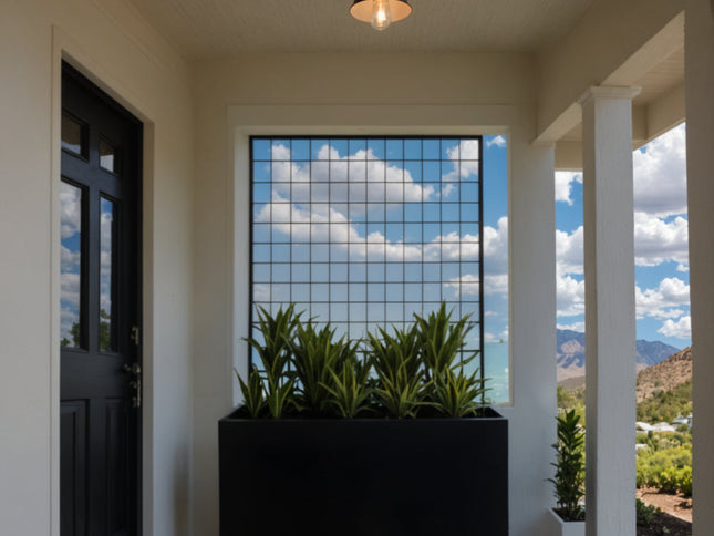 Steel Edge Planter with Trellis