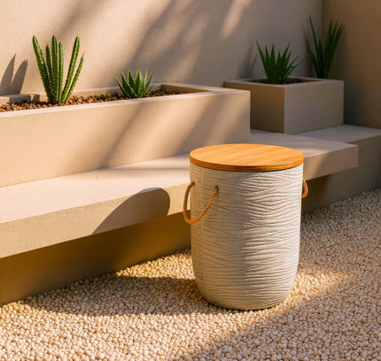 Biban Side Table Natural & Gray