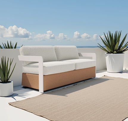 Gelo Sofa White & Brown